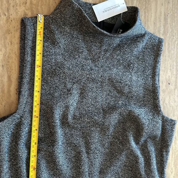 Banana Republic NWT Wool Blend Mock Neck Preppy Mini Fitted Modest Dress ZZ2 - Picture 6 of 11